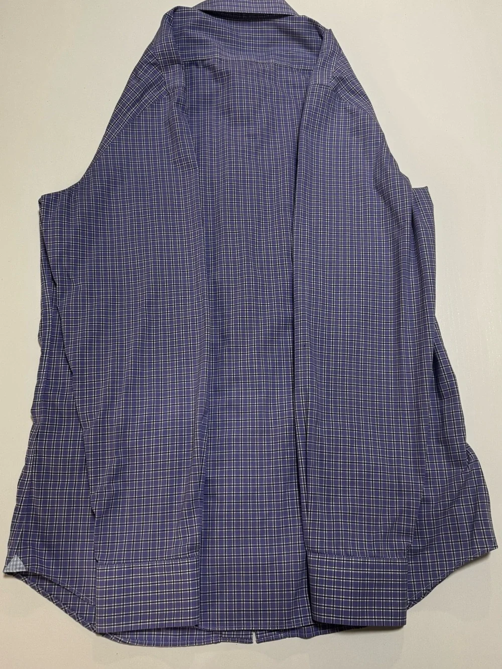 Banana Republic men’s cotton Purple Check Dress Shirt, M